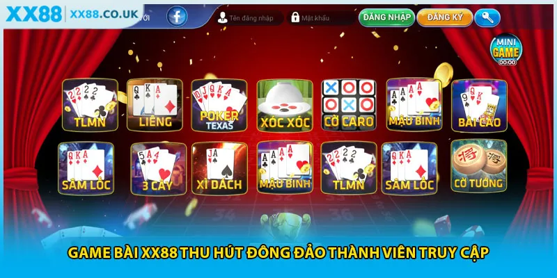 Game Bài XX88 - Trải Nghiệm Sòng Bạc Đỉnh Nhất 2025 2 Game bài XX88 thu hút đông đảo thành viên truy cập